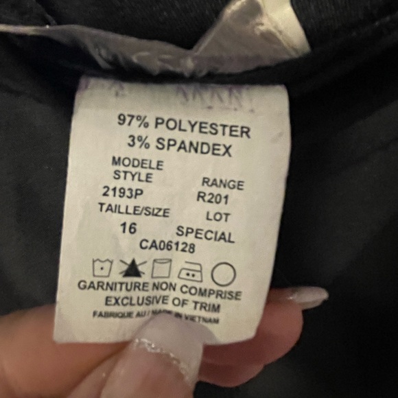 NWT Dress pants / slacks - navy size 16 petite, with tummy control - Picture 2 of 10